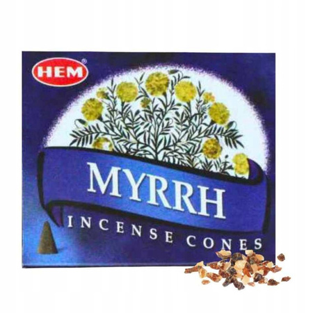 Kadzidełka stożkowe HEM mirra myrrh 10 szt.