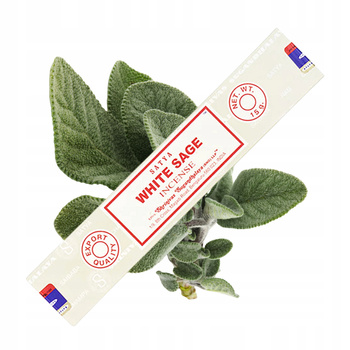 Kadzidełka Satya - Biała Szałwia - White Sage - Naturalne - 15g