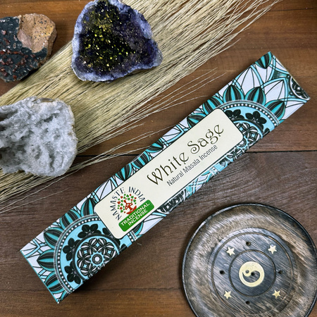 Namaste India Mandala - Kadzidełka Biała Szałwia - Oczyszczające - Masala 15g