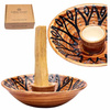 Podstawka pod Palo Santo Brązowa - Ceramiczny Świecznik na Kadzidła - 12,5 cm