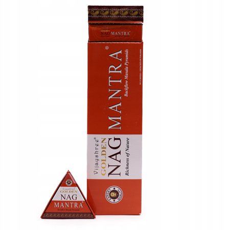 Kadzidełka Backflow Jumbo (Wodospad Dymny) Golden Nag Mantra – 10 szt.