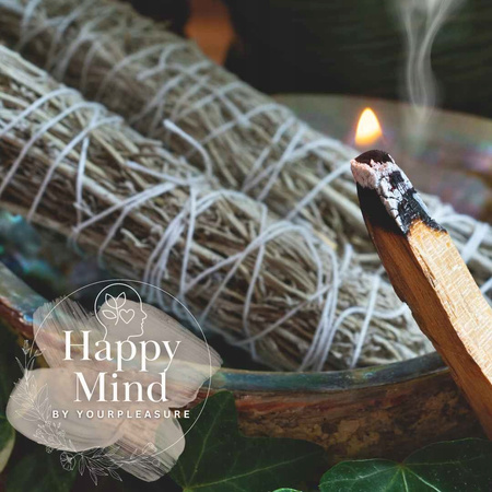 Zestaw do Oczyszczania i Energii - Palo Santo 50g & Biała Szałwia - Happy Mind
