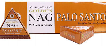 Kadzidełka Backflow Jumbo (Wodospad Dymny) Golden Nag Palo Santo – Święte Drzewo (10 szt.)