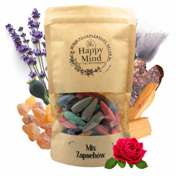 Kadzidełka Stożkowe Backflow Mix Zapachów 56 szt. - Naturalne - Happy Mind