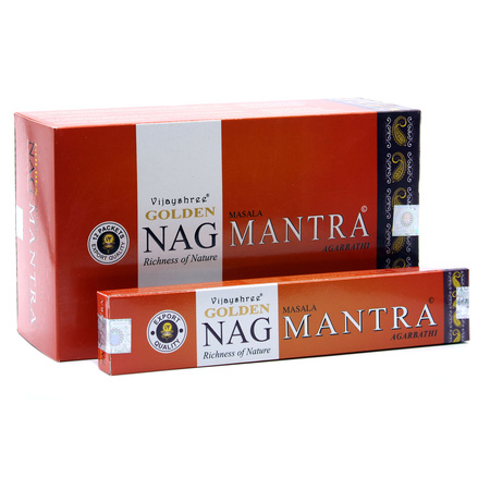 Kadzidełka Indyjskie Patyczkowe Golden Nag Mantra (Plumeria & Sandałowiec) – 15 g