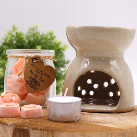 Ceramiczny Kominek Zapachowy Duży - Do Wosków i Olejków - Aromaterapia