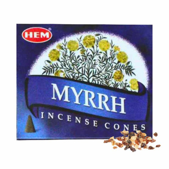 Kadzidełka stożkowe HEM mirra myrrh 10 szt.