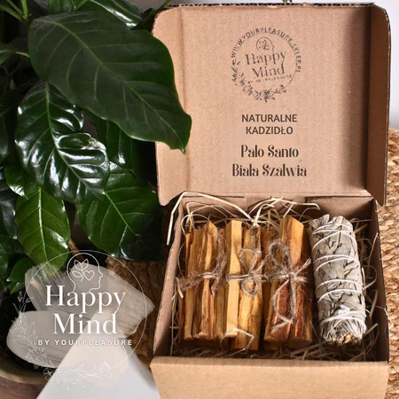Zestaw do Oczyszczania i Energii - Palo Santo 75g & Biała Szałwia - Happy Mind