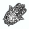 Podstawka pod Kadzidełka Hamsa - Polerowane Aluminium - Ręka Fatimy