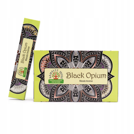 Namaste India Mandala - Kadzidełka Czarne Opium - Zmysłowe Masala - 15g