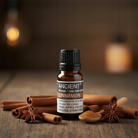 Olejek Eteryczny Cynamon - Naturalny - Obfitość i Rozgrzanie - 10 ml