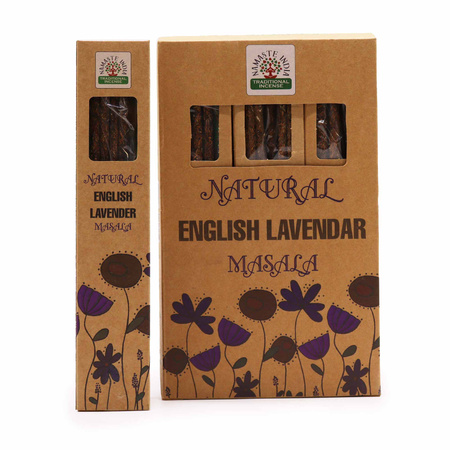 Naturalne Kadzidełka Masala Lawenda - Namaste India - Długi czas palenia (2h) - 50g