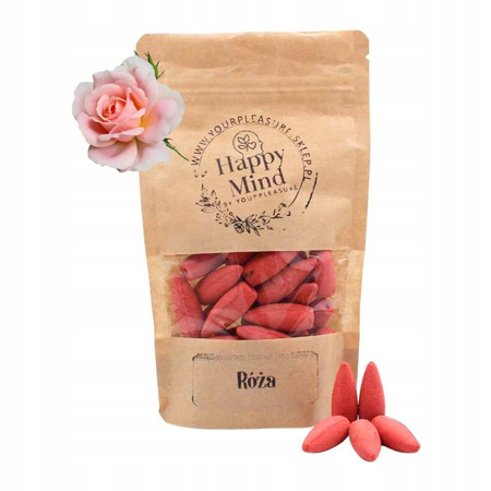 Zapachowe kadzidełka backflow Happy Mind - Róża 30szt