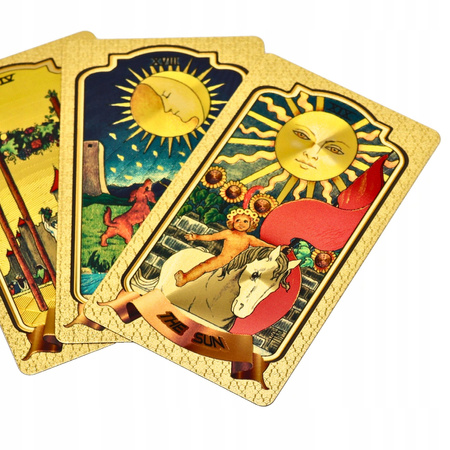 Złote Karty Tarota - Zestaw Kolekcjonerski - Talia Rider Waite - Gold Edition