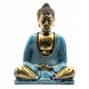 Figurka Buddy - Statuetka Zielono-Złota - Dekoracja Zen do Medytacji