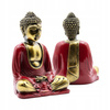 Figurka Buddy - Statuetka Czerwono-Złota - Feng Shui i Medytacja - Dekoracja Ezoteryczna