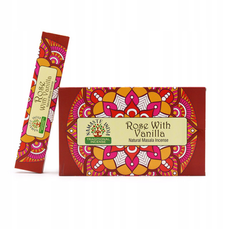 Namaste India Mandala - Kadzidełka Róża i Wanilia - Relaks i Sen - 15g