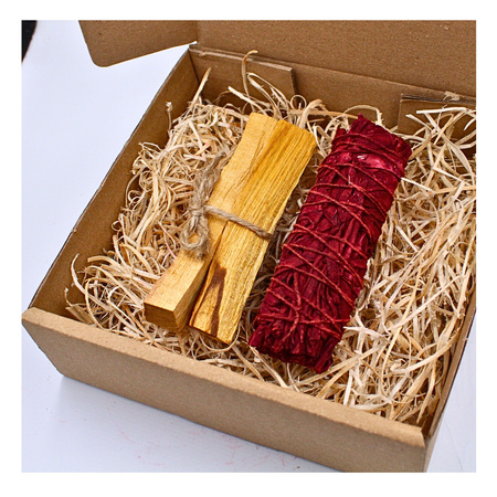 Zestaw do Oczyszczania i Energii - Palo Santo 25g & Biała Szałwia Smocza Krew - Happy Mind