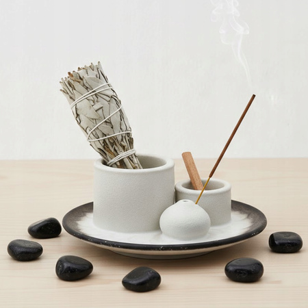 Ceramiczna Podstawka pod Kadzidła Kominek do Palo Santo i Szałwii