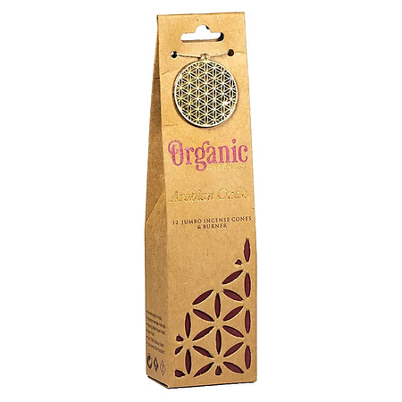 Organiczne Kadzidełka Stożkowe Arabian Oudh - Song of India - 12 szt. + Podstawka