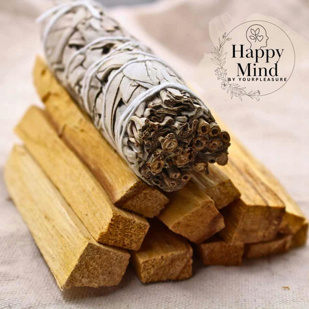 Happy Mind Zestaw Palo Santo 25g + Biała Szałwia