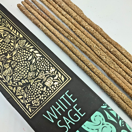 Kadzidełka Naturalne Biała Szałwia - Banjara - Pyłkowe - White Sage - 8szt
