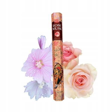 Kadzidełka Sześciokątne HEM Rose Musk