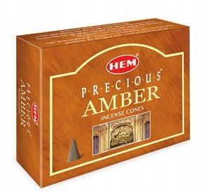 Kadzidełka stożkowe HEM precious amber 10 szt
