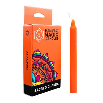 Magiczna Świeca Czakra Sakralna - Pomarańczowa Świeca Intencyjna - Kreatywność