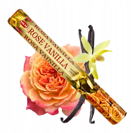 Kadzidełka Sześciokątne HEM Rose Vanilla