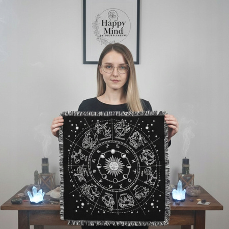Obrus na Ołtarz - Horoskop i Znaki Zodiaku - Mata do Tarota - Styl Ezoteryczny