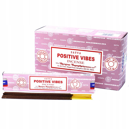 Kadzidełka Satya - Positive Vibes - Pozytywna Energia - Naturalne - 15g