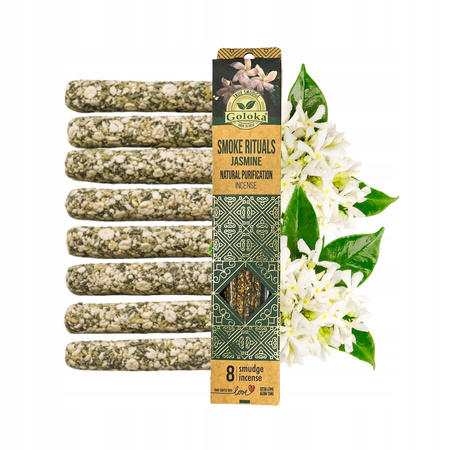 Kadzidełka Patyczkowe Goloka - Jaśmin - 8 sztuk - Naturalne - Relaks i Optymizm