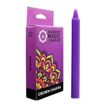Magiczna Świeca Czakra Korony - Fioletowa Świeca Intencyjna - Duchowość