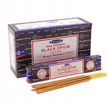 Kadzidełka Satya - Black Opium - Czarnym Opium - Naturalne Pyłkowe - 15g