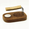 Mała Podstawka pod Palo Santo - Drewno Teak - Hamsa Ręka Fatimy
