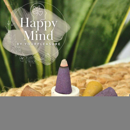 Kadzidełka Stożkowe Ylang Ylang 30 szt. - Indyjskie - Naturalne - Happy Mind