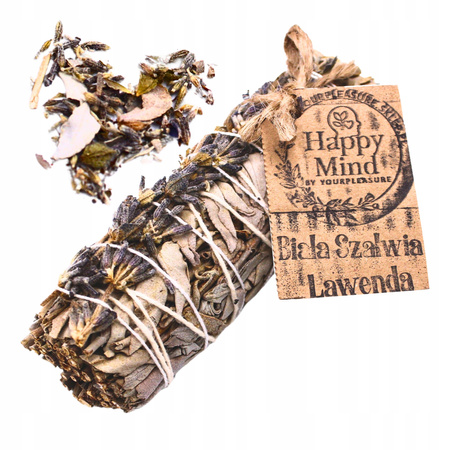 Zestaw do Oczyszczania i Relaksu - Palo Santo 100g & Biała Szałwia z Lawendą - Happy Mind