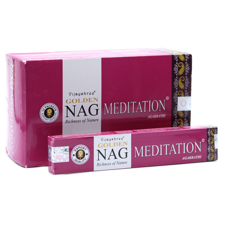 Kadzidełka Patyczkowe Medytacja 15g - Naturalne - Golden Nag - Vijayshree