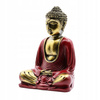 Figurka Buddy - Statuetka Czerwono-Złota - Feng Shui i Medytacja - Dekoracja Ezoteryczna