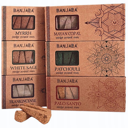 Kadzidełka Piramidki - Palo Santo - Banjara - Naturalne - Święte Drzewo - 10 szt.
