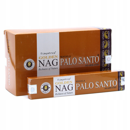 Kadzidełka Patyczkowe Palo Santo 15g - Naturalne - Golden Nag - Vijayshree