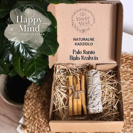 Happy Mind Zestaw Palo Santo 25g + Biała Szałwia