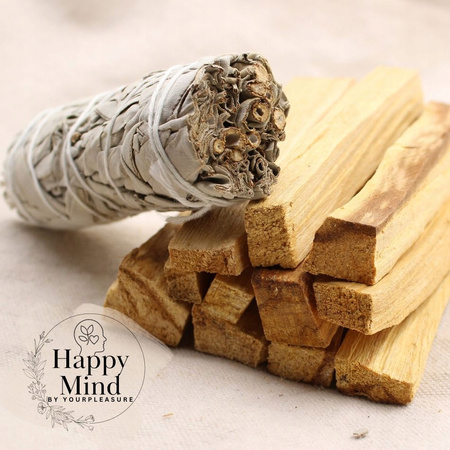 Zestaw naturalnych kadzideł - Palo Santo 100g i Biała Szałwia 35g - Kadzidła naturalne