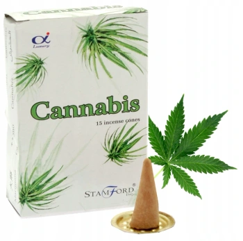 Kadzidełka Stożkowe Cannabis (Konopie) - Stamford - Naturalne - 12 szt.