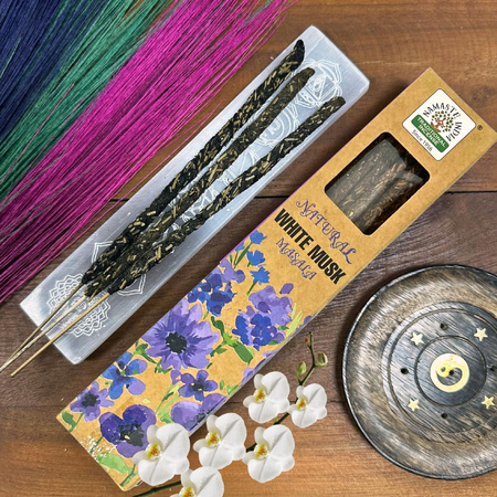 Kadzidełka Masala Białe Piżmo - Naturalne Botaniczne - Relaks i Zmysłowość - White Musk