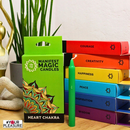 Zestaw 12 Magicznych Świec - Czakra Serca