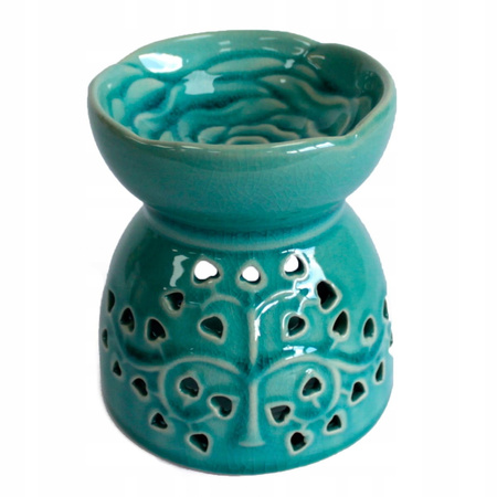 Kominek Zapachowy Drzewo Życia - Niebieski Kominek Ceramiczny na Olejki