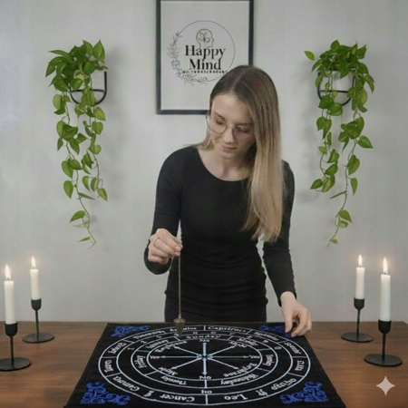 Mata do Wahadełka Astrologiczna 30x30 cm - Tablica Wróżbiarska - Radiestezja