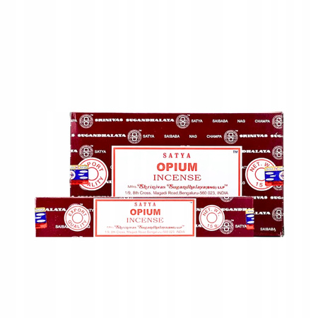 Kadzidełka Satya - Opium - Naturalne Pyłkowe - Oryginalne - 15g
